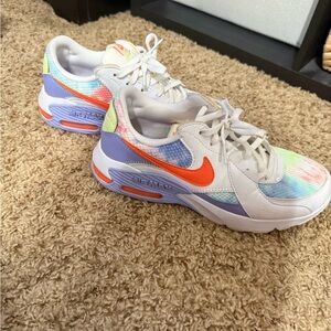 Nike Air Max Colorful Sneakers with Orange Swoosh